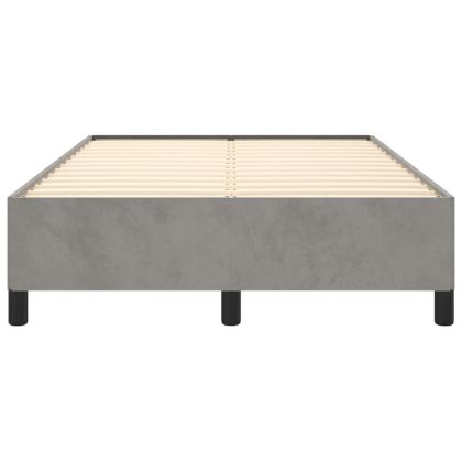 Рамка за легло без матрак, светлосива, 120x190 см, кадифе