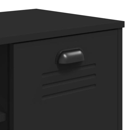 Пейка за обувки VIKEN, черна, 106x35x45 см, инженерно дърво