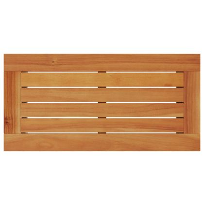 Градинска маса с дървен плот сива 58x27,5x55 см полиратан