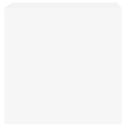 Стенни ТB шкафове, 2 бр, бели, 40,5x30x40 см, инженерно дърво