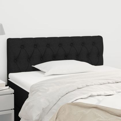 Горна табла за легло, черна, 100 x 7 x 78/88 см, плат