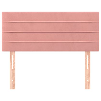 Горна табла за легло, розова, 80x5x78/88 см, кадифе