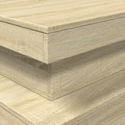 Маса за кафе с LED осветление, сонома дъб, 90x50x40 см