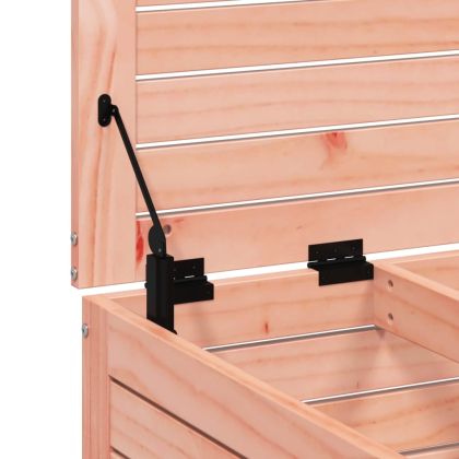 Градинска табуретка с възглавница, дугласко дърво масив