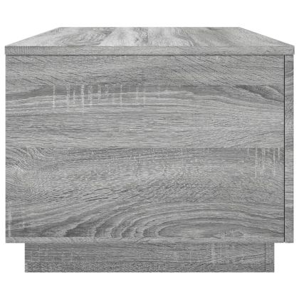 Маса за кафе с LED осветление, сив сонома, 90x50x40 см