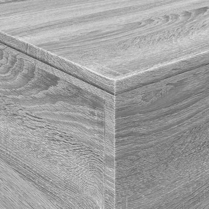 Маса за кафе с LED осветление, сив сонома, 90x50x40 см