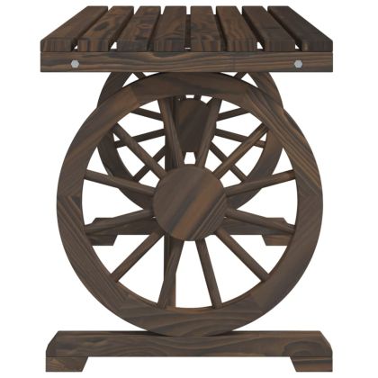 Градински трапезен комплект от 5 части, масивна ела