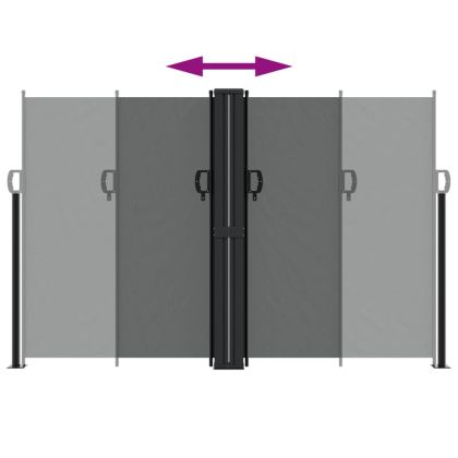 Прибираща се странична тента, антрацит, 160x1200 см