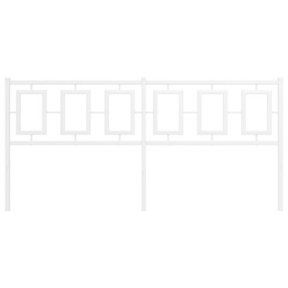 Метална табла за глава, бяла, 180 см