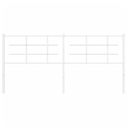 Метална табла за глава, бяла, 180 см