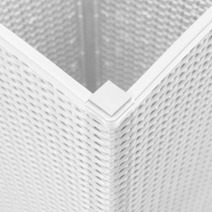 Градински кашпи, 4 бр, бели, 32,5x32,5x57 см, PP