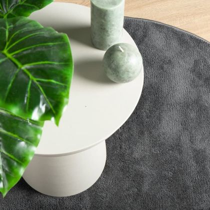 Килим OVIEDO с къс косъм, антрацит, Ø 120 см