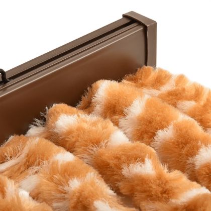 Ресни за врата против мухи, охра и бяло, 56x200 см, шенил