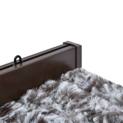 Ресни за врата против мухи, кафяво и бежово, 100x200 см, шенил