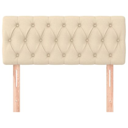 Горна табла за легло, кремава, 100x7x78/88 см, плат