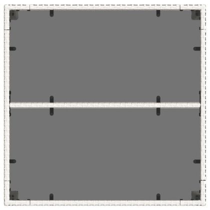 Градинска маса със стъклен плот бяла 90x90x75 см полиратан