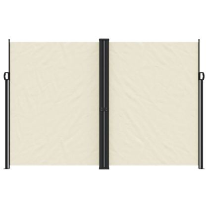 Прибираща се странична тента, кремава, 220x1000 см