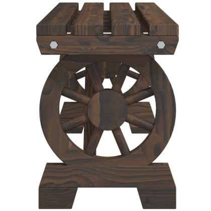 Градински трапезен комплект от 3 части, масивна ела