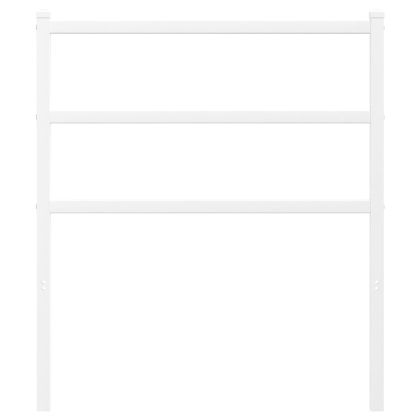 Метална табла за глава, бяла, 80 см