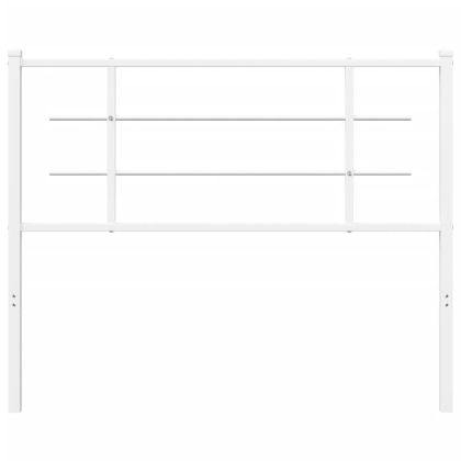 Метална табла за глава, бяла, 107 см