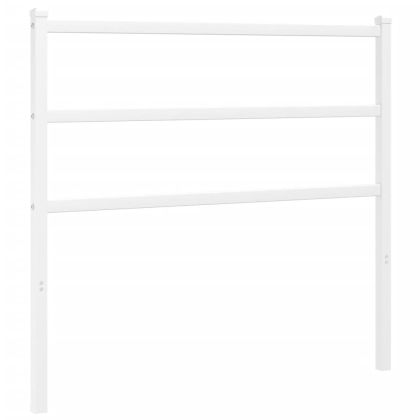 Метална табла за глава, бяла, 100 см