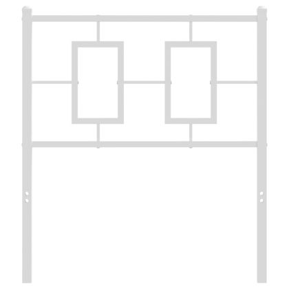 Метална табла за глава, бяла, 80 см