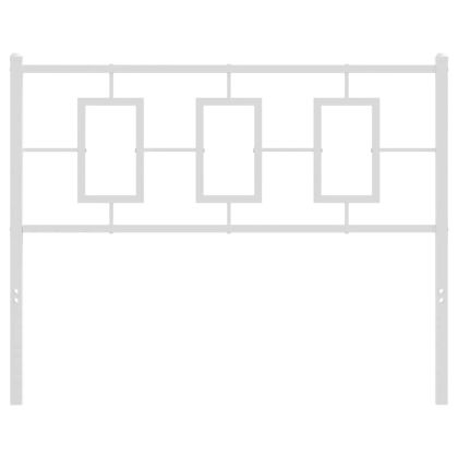 Метална табла за глава, бяла, 107 см