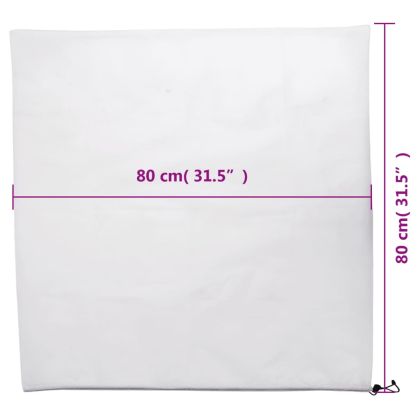 Покривала за растения с шнур, 8 бр, 70 г/м², 0,8x0,8 м