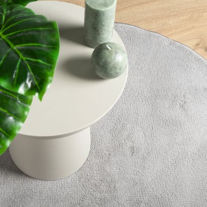 Килим OVIEDO с къс косъм, сив, Ø 100 см