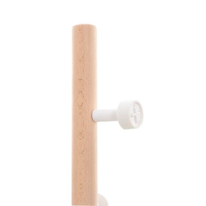 Закачалка за връхни дрехи бяла 177 см прахово боядисано желязо