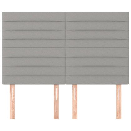 Табла за легло, светло сива, 144x5x118/128 см, плат