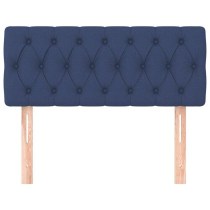 Горна табла за легло, синя,100x7x78/88 см, плат