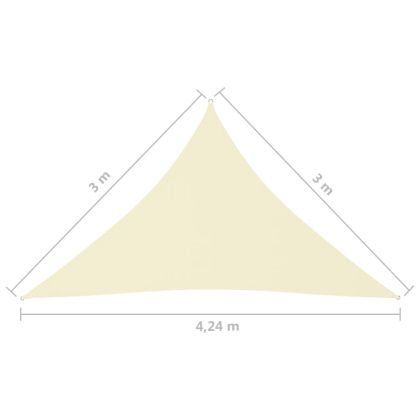Платно-сенник, Оксфорд плат, триъгълно, 3x3x4,24 м, кремаво