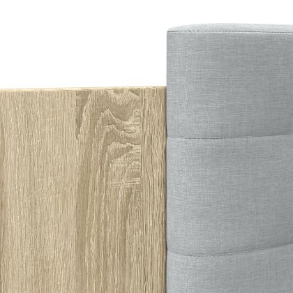 Рамка за легло с табла, дъб сонома, 90x200 см, инженерно дърво