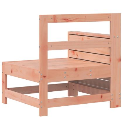 Градински диван с подлакътник и странична масичка, дуглас масив