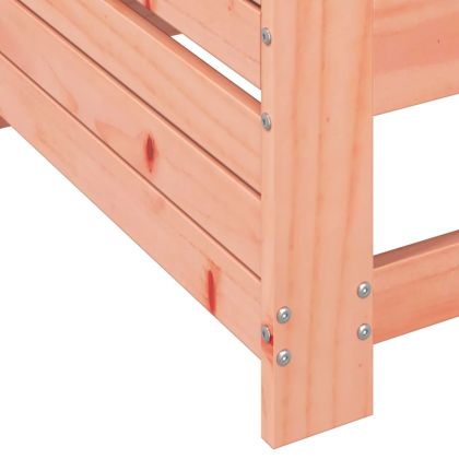 Градински диван с подлакътник и странична масичка, дуглас масив