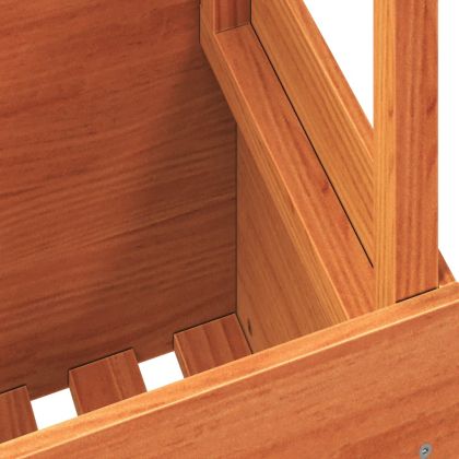 Градинска маса, восъчнокафяв, 100x50x75 см, борово дърво масив