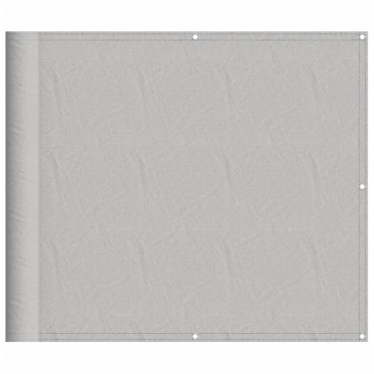 Балконски параван, светлосив, 90x500 см, 100% полиестер оксфорд