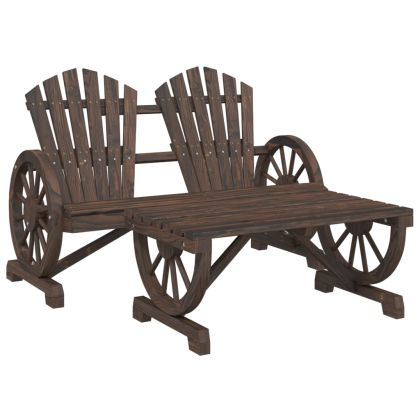 Градински лаундж комплект, 4 части, масивно чамово дърво