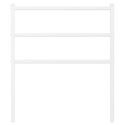 Метална табла за глава, бяла, 75 см