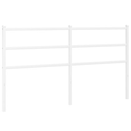 Метална табла за глава, бяла, 160 см