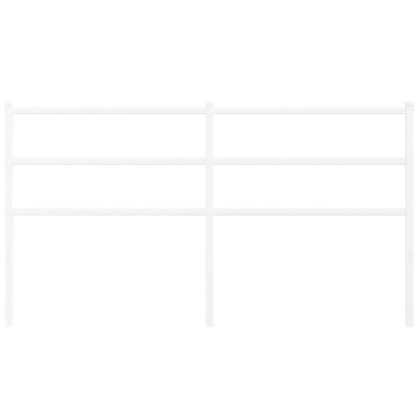 Метална табла за глава, бяла, 160 см