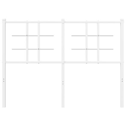 Метална табла за глава, бяла, 120 см