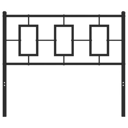 Метална табла за глава, черна, 100 см