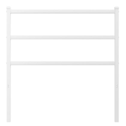 Метална табла за глава, бяла, 90 см