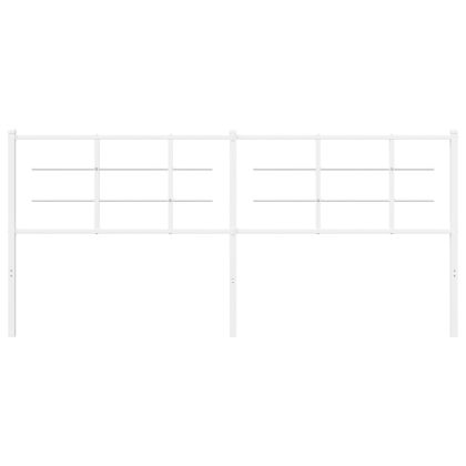 Метална табла за глава, бяла, 200 см