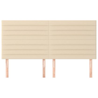Табла за легло, кремава, 160x5x118/128 см, плат