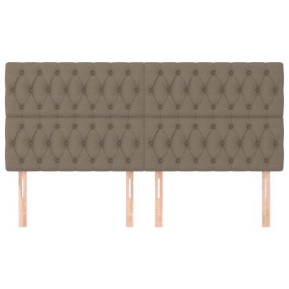 Табла за легло, бежово, 200x7x118/128 см, плат