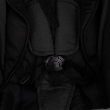 Бебешка количка 3-в-1, антрацит и черно, стомана