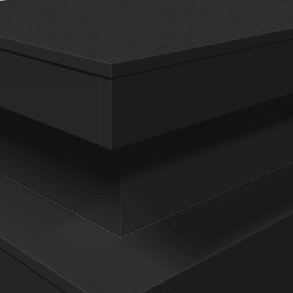 Маса за кафе с LED осветление, черна, 90x50x40 см